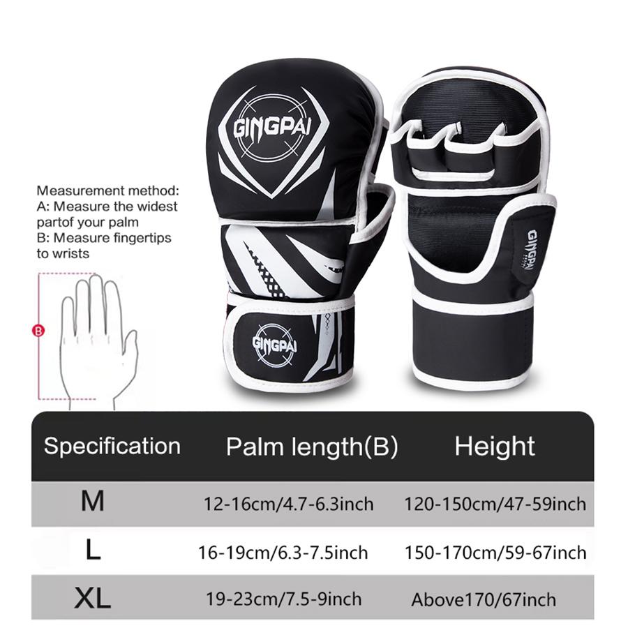 Professional MMA Half Finger Boxing Gloves Thickened Sanda Free Fighting Training Gloves for Mixed Martial Arts