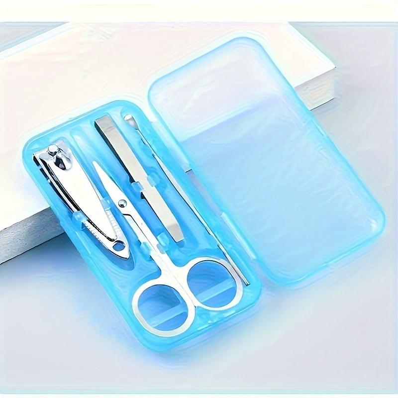 4-piece Nail Care Set: Stainless Steel Nail and Foot Repair Set, Including Scissors, Nail Clippers, and Files