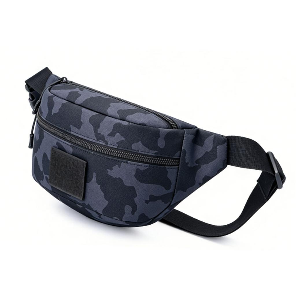 Fanny Pack for Men Oxford Cloth Water Proof Multi Compartments Sling Bag Chest Shoulder Waist Pack for Outdoor Travel