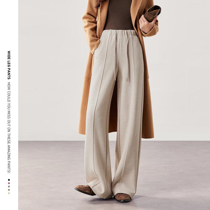 HSTYLE Women's Flowy High-Waisted Wide-Leg Pants