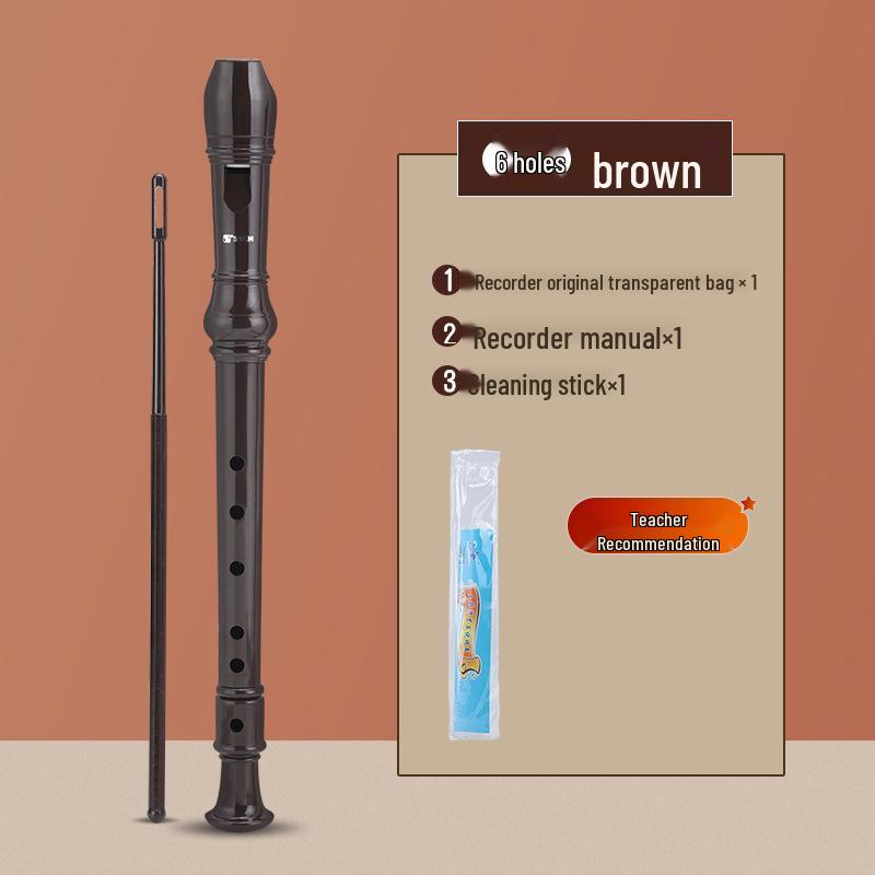 Swan Brand German Style 6/8-Hole Treble Recorder, Beginner C Key Flute for Children and Students