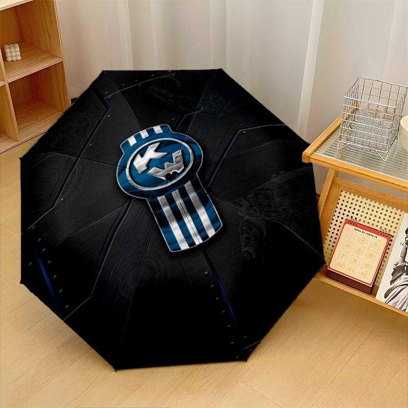 Kenworth Print 8?Ribs Automatic Umbrella Wind Resistant Lightweight Folding Umbrella For Outdoor Travel