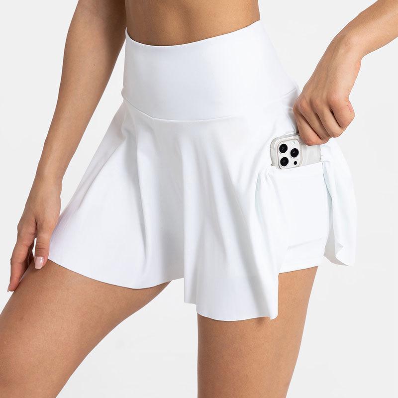 High-Waisted Quick-Dry Skort with Pocket for Yoga, Running & Tennis
