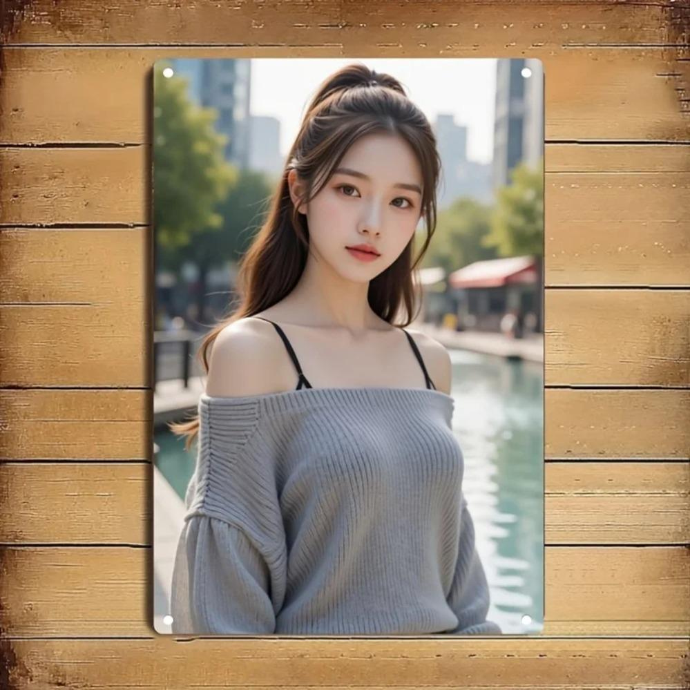 Винтажная металлическая жестяная табличка Декор на Хэллоуин Рождество, Водонепроницаемое ретро настенное искусство для дома бара кафе 20x30cm（7.8x11.8inch）