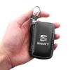 1Pcs Leather Emblem Car Key Case Keychain Zipper Key Case Bag for SEAT Leon FR 5 6 MII Altea 5F Ibiza Toledo Cordoba Alhambra MK3