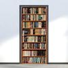 62KD for Creative Door Sticker Bookshelf Bookcase Wallpaper Adhesive Wall Mur