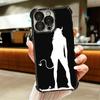 Coque de téléphone avec silhouette de fille diable, placage cool, pour iPhone 16 17 Pro Max Air 16E 14 15 Plus 12 13 Mini, housse anti-chute avec airbag