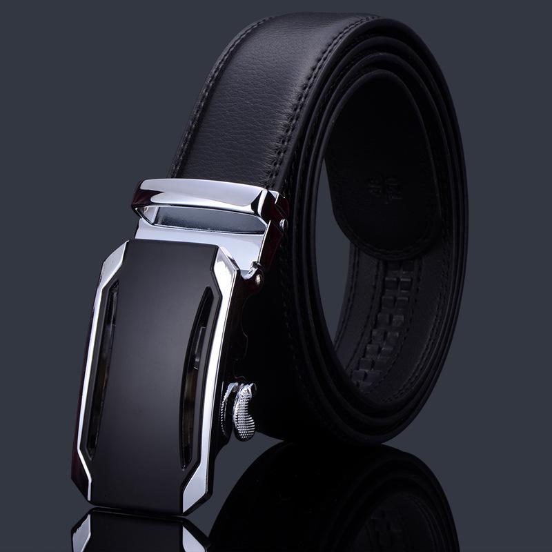 Men's High-End Genuine Leather Automatic Buckle Belt