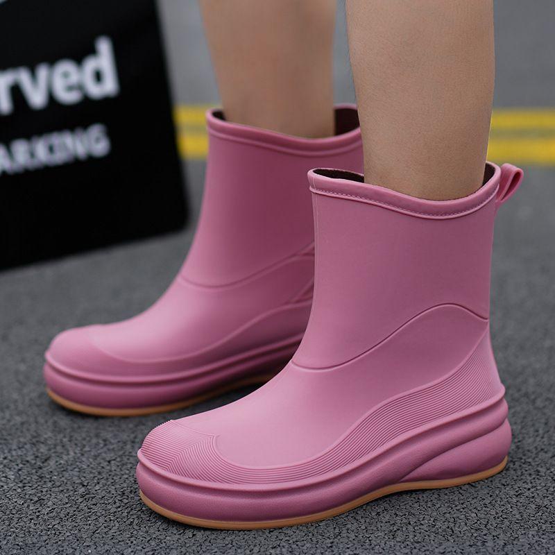 Women Waterproof Rain Boots New Non-Slip Soft Sole Outdoor Hiking Car Wash Kitchen Fashion Shoes