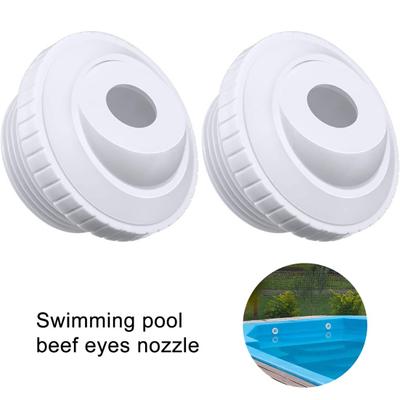 Lot de 2 buses à jet pour piscine, filetage de 1,5 pouce, anneau de 1,5 pouce, jet d'entrée à flux directionnel pour jacuzzi, piscine