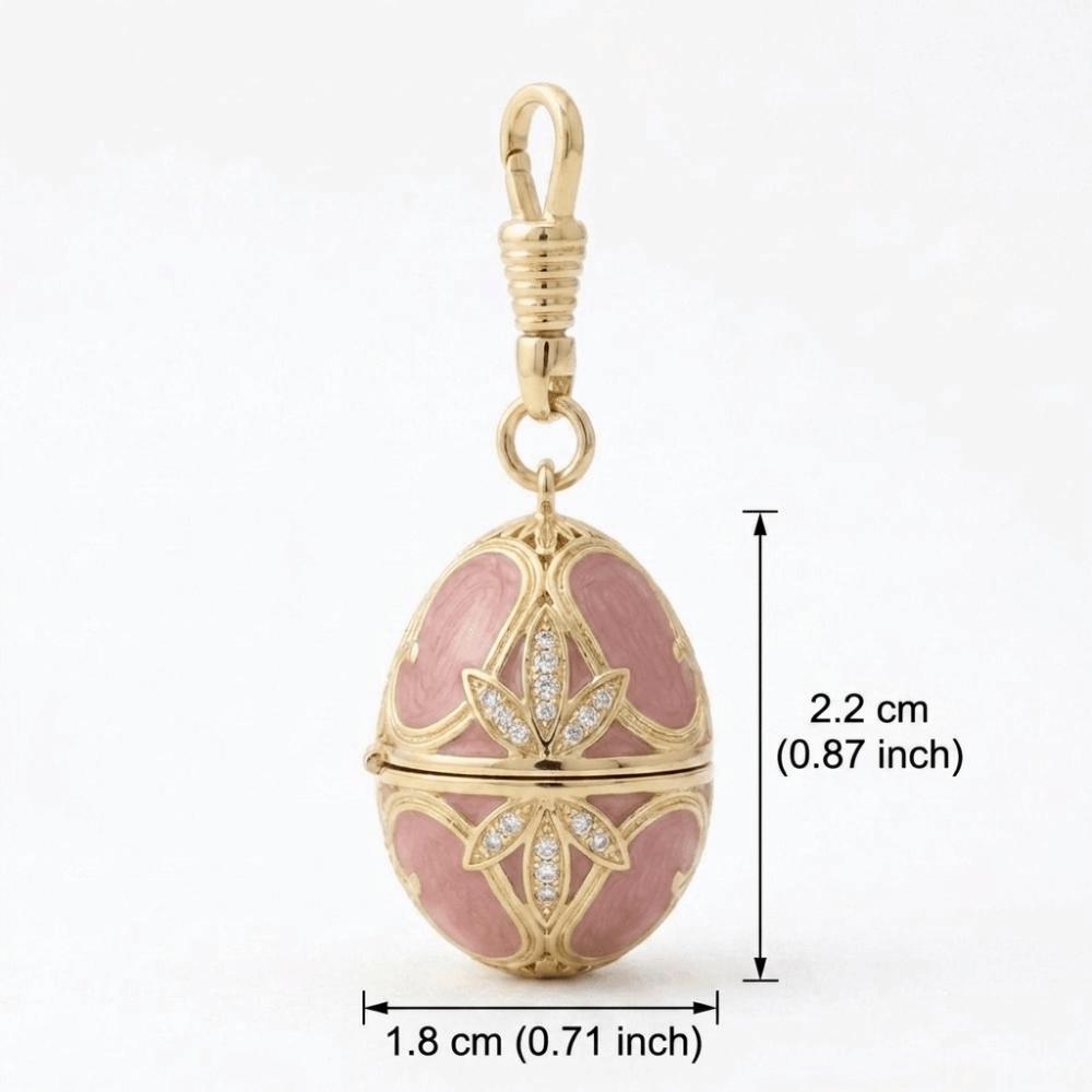 Egg Shaped Enamel Egg Pendant Copper Material Vintage Egg Necklace Zodiac Locket Necklace Women