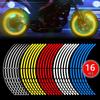18 Pieces Rim Color Wheel Sticker Bicycle Scooter Styling Reflector Decal Motorcycle Reflective Strip Reflective Rim Tape
