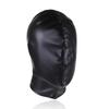 Unisex Donna Uomo Cosplay Maschera Facciale Halloween Sexy PU Pelle Coulisse Maschere Complete Cappuccio per Gioco di Ruolo Costume Copricapo