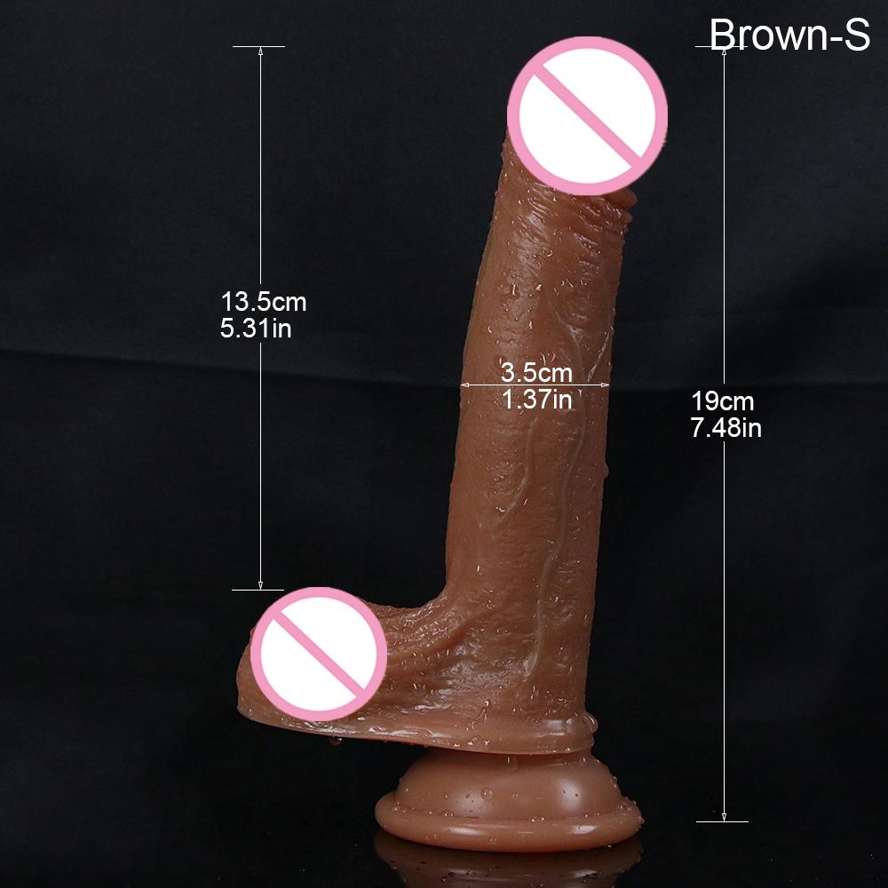 Sext Toy for Women Strapon Dildo Penis Testicle Sex-toys-for-adults-in-bed Female Masturbation Soft Silicone Adult Supplies Anal