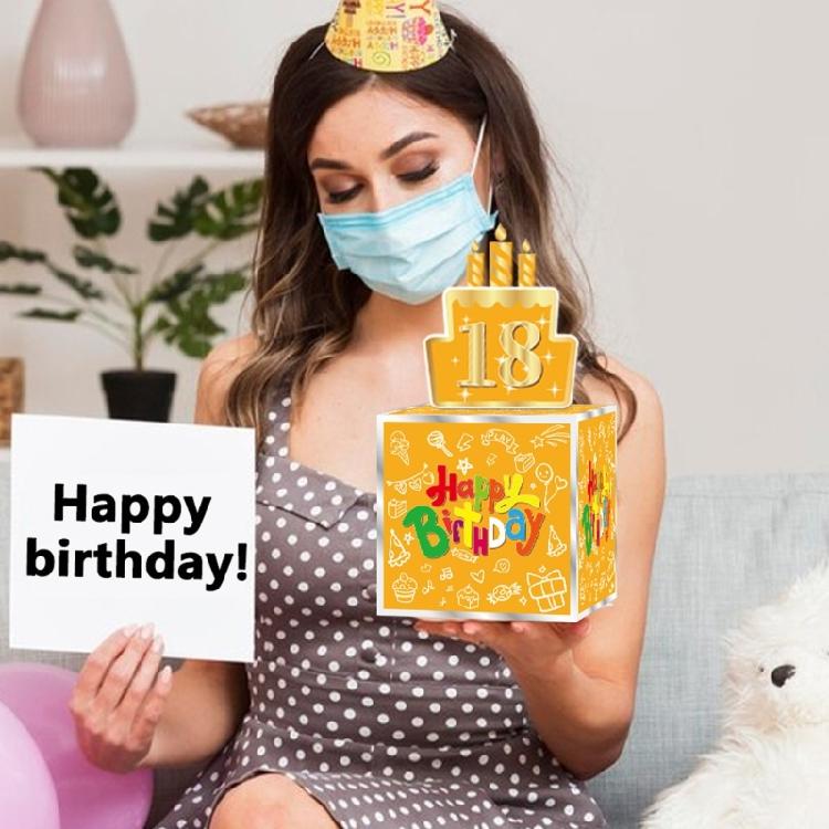 Safe Paper Birthday Surprise Boxes Pull Out Money Holder Customizable Age Decorations Party Supplies