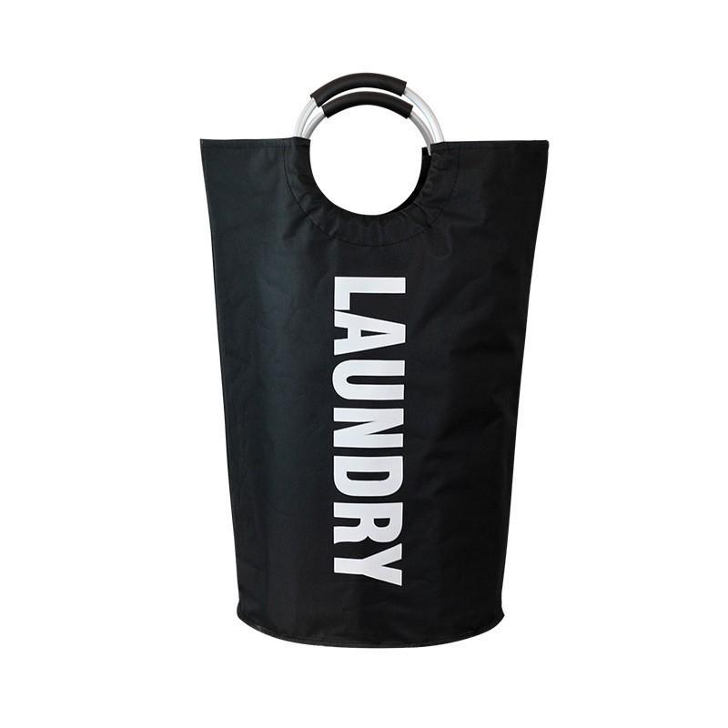 

1PC Waterproof Laundry Hamper with Padded Handles Fabric Clothes Basket Laundry Basket Clothes Hamper Laundry Baskets 38*79cm чёрный