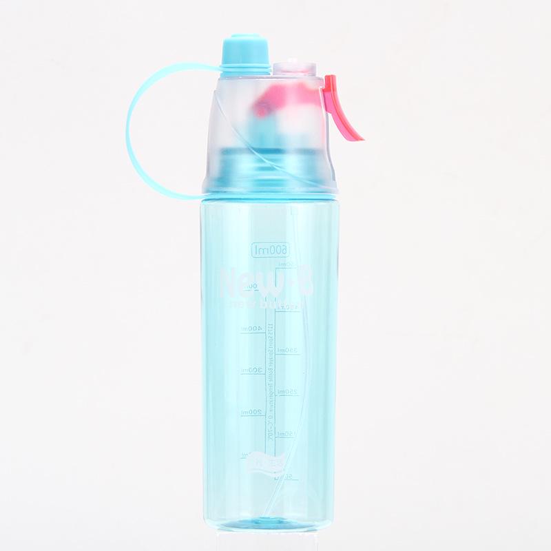 Creative Sports Water Spray Bottle - Plastic Outdoor Cooling Hydration Gift