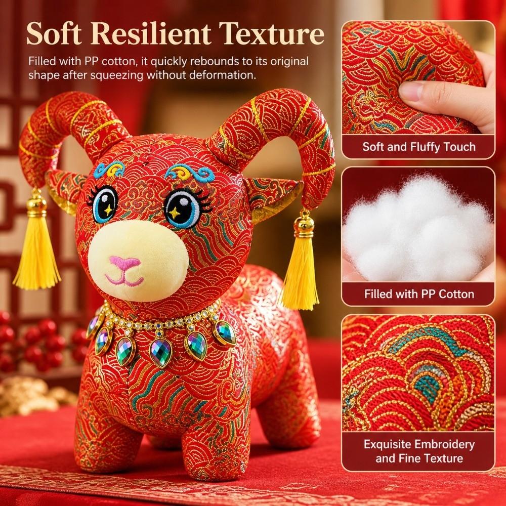 15/20/25cm Plush Mascot Doll Soft Stuffed Silk Sheep Pendant Goat Plush Doll Home Decoration
