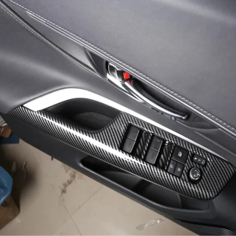 LHD RHD For Toyota Harrier Venza  21 23 2024 ABS Wood Car Window Lift Switch Panel Stickers Door  Inner Armrest Frame Cover