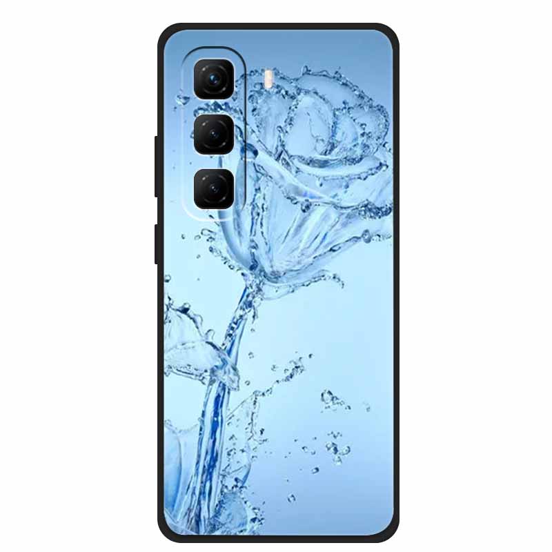 Per Custodia Infinix Hot 50 5G Fiori Morbido Silicone TPU Antiurto Custodie per Telefono per Infinix X6720 Animali Lupo Cool Copertura Protettiva