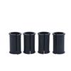 4 Pcs Black Rubber Mic Spacer Sleeves High Quality Elastic Anti-Drop for Outdoor Events Broadcast Voice Recording