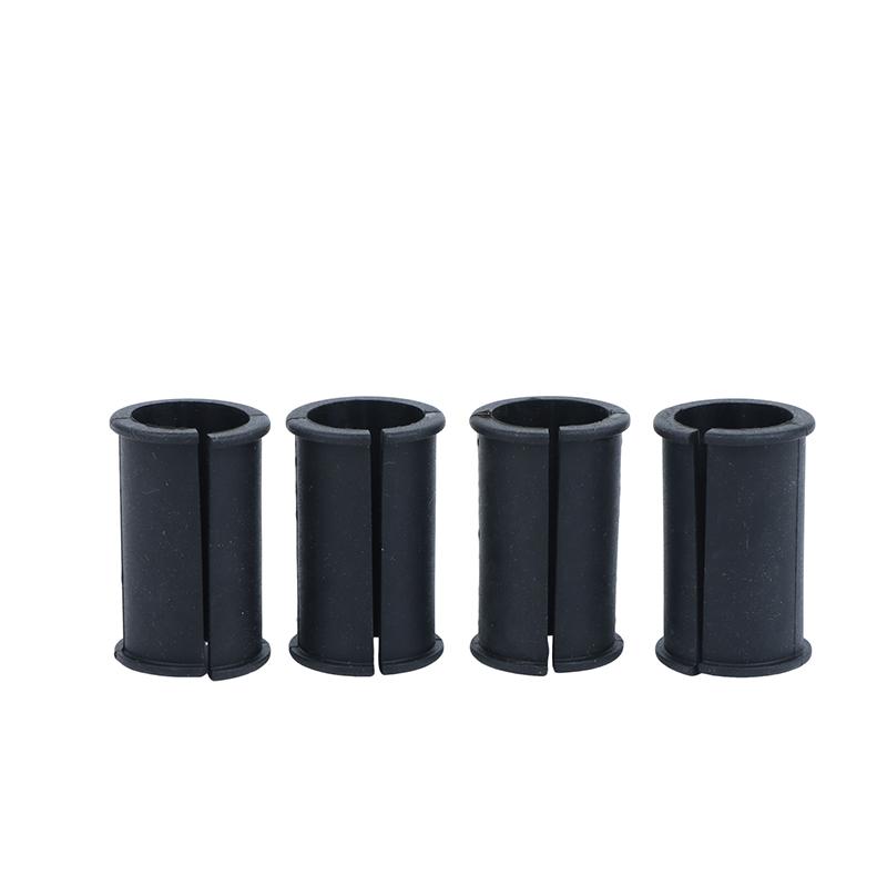 4 Pcs Black Rubber Mic Spacer Sleeves High Quality Elastic Anti-Drop for Outdoor Events Broadcast Voice Recording