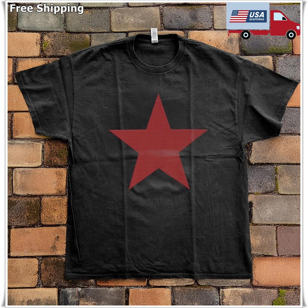 Rage Against the Machine Stella Rossa T-shirt Nera in Cotone Taglia S-5XL