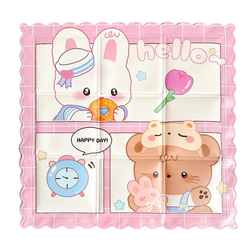 Summer Cooling Ice Seat Cushion for Students and Cars - Cartoon Design
