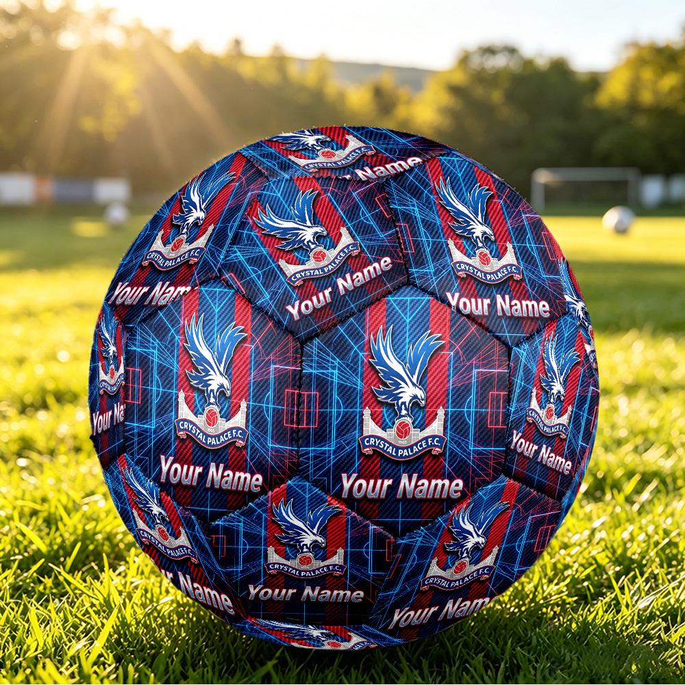 Balón de Fútbol Personalizado Talla 5 Patrón Crystal Palace Juego al Aire Libre Deporte Regalo