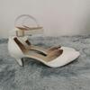 Women Ankle Straps Sandals Summer Classic Lady Bridal Suede Thick Heel Sexy Pumps Open Toe Office Wedding Party Dress Shoes