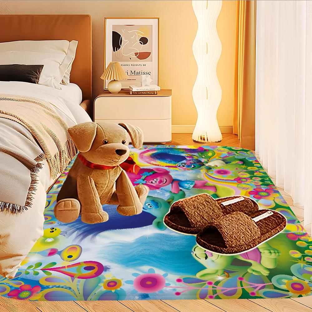 Cartoon T-Trolls Bathroom Mat Kids Room Bedroom Decoration Balcony Anti-Slip Doormat Living Room Welcome Rug
