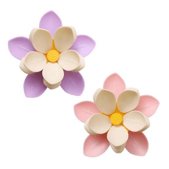 Clip Double-Layer Flowers Magnetic Fridge Magnets Snack Bag Sealer