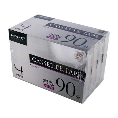 HIDISC Music Cassette Tape Normal Position 90 Minutes 4 Volume Pack