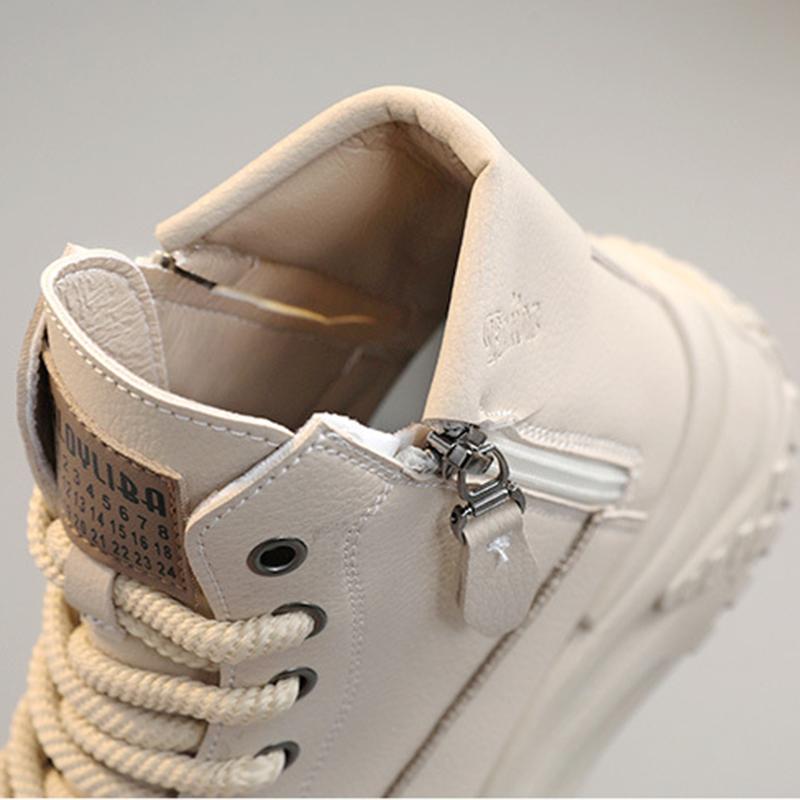 Vier Jahreszeiten High Top Schuhe für Damen, Schuhe mit runder Zehenpartie, Einzelschuhe mit dicker Sohle, Lässige Board-Schuhe mit Höhenvergrößerung, Warme und plüschige Schuhe
