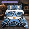 Argentina Football Pattern 3 Pieces Bedding Set Soft Microfiber Duvet Cover with Pillow Cases for Bedroom