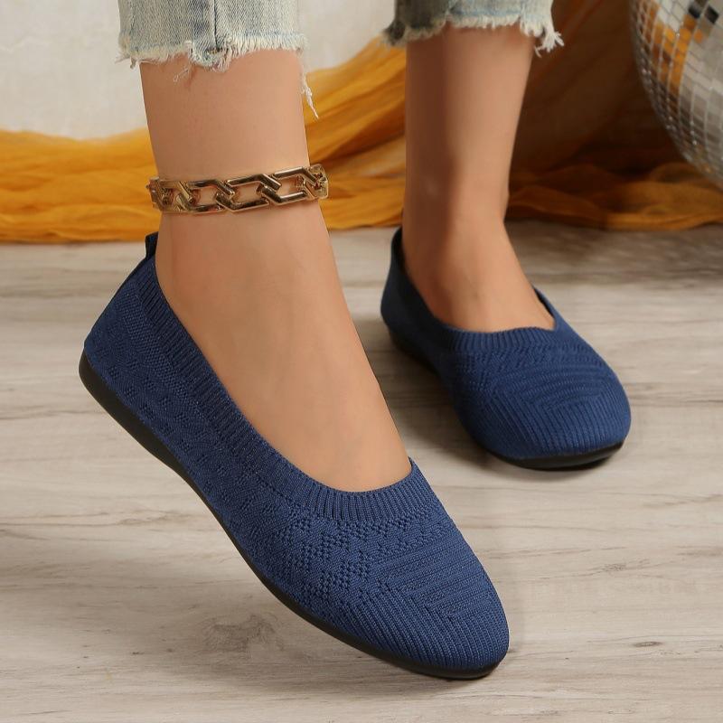 2025wish fashion foreign trade large size spring and autumn new round head casual one-pedal single shoes women's spot
