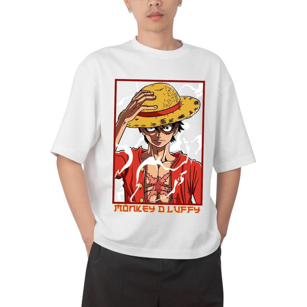 2026 New One Piece Monkey D Luffy Haki Gear 5 Printed Short Sleeve Tshirt Mens and Womens Tshirt Mens Tops Sports Tshirt