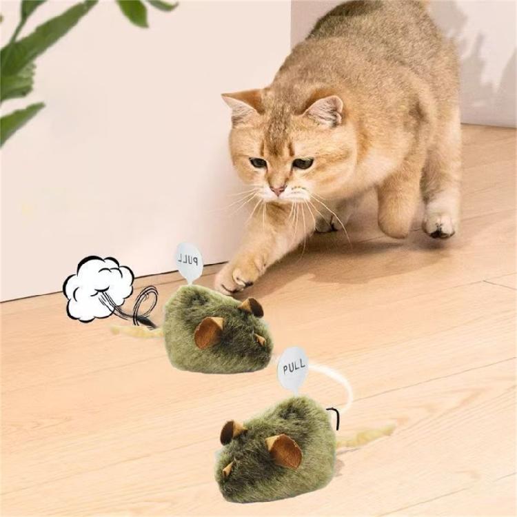 Interactive Cats Toy Automatic Electronic Moving Mouse Cats Toy with Squeaky,Kitten Toy for Hunting Play Exercise