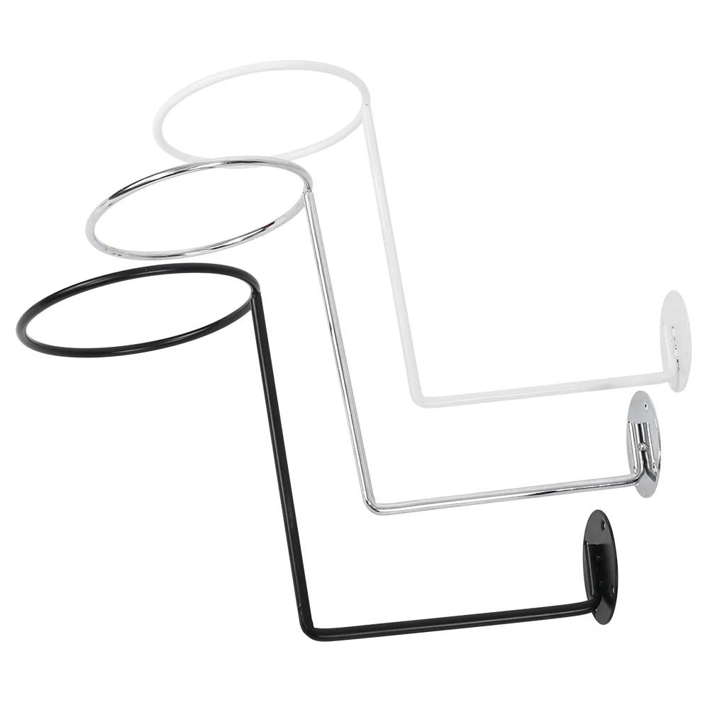 Stahl Verdickt Motorradzubehör Helmhalter Aufhänger Gestell Wandmontierter Haken für Mäntel Hüte Kappen Helmständer Schwarz Silber