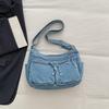 Denim Bag Women's Large Capacity Shoulder Bag Multi-Pocket Commuter Crossbody Bag