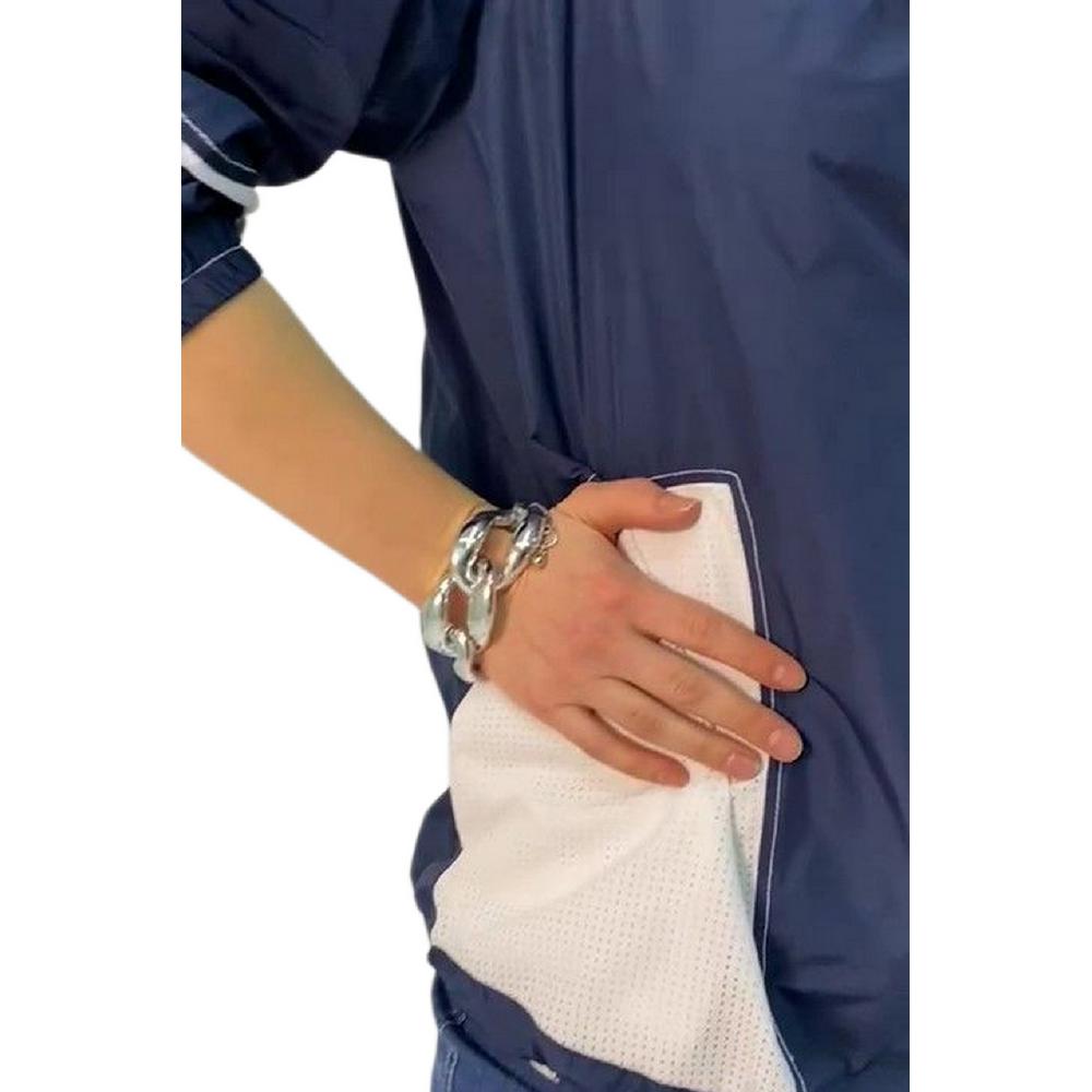 Fierte Damski płaszcz typu trench w dużych rozmiarach Lm16050 z kapturem i zamkiem błyskawicznym