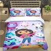 Moda Cartone Animato Carino G-Gabby Case delle Bambole Stampa Set Biancheria da Letto Copripiumino Piumone Letto Giovani Bambini Ragazza Ragazzi Regalo Lusso