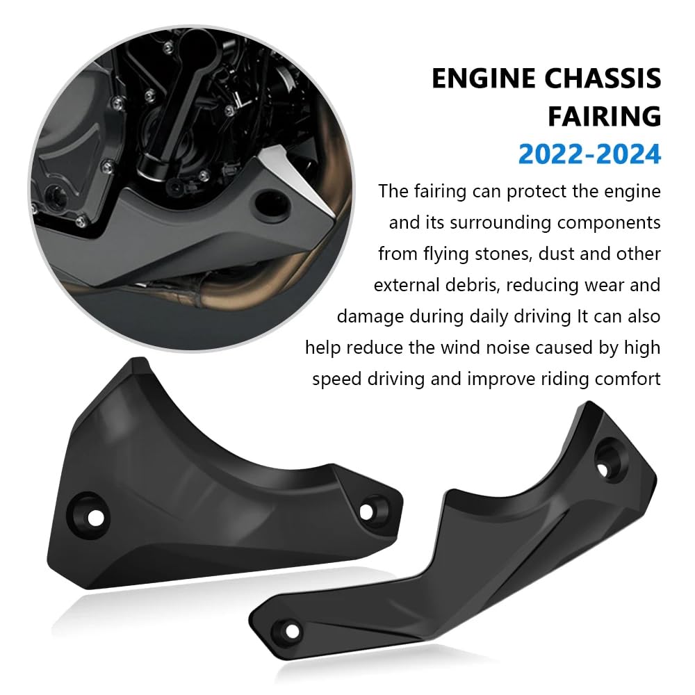 FOR GSX 8S 2024 GSX8S Motorcycle Accessories Engine Chassis Shroud Fairing Exhaust Shield Guard Protective Cover gsx8s GSX-8S 2022- (Black) [Used]