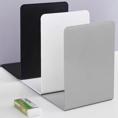 2ks kovových zarážek na knihy Jednobarevná Pevná kovová konstrukce Protiskluzový design podložky na knihy Kovová police na knihy