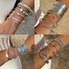 Geometric Pleated Metal Bracelet Light Luxury Bracelet Multi-layer Stacked Bracelet Women