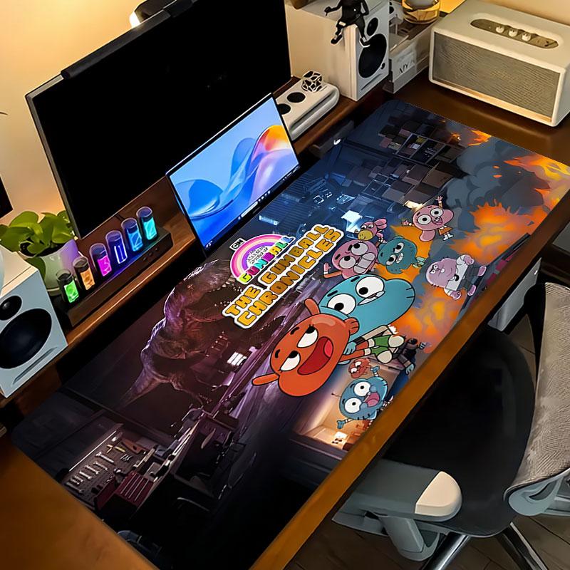 Die Gumball-Chroniken Große Gaming-Tischmatte Rutschfestes Laptop-Tablet Großes Mauspadd XXL-Matte Mini-PC-Spielmatte Mit Verriegeltem Rand