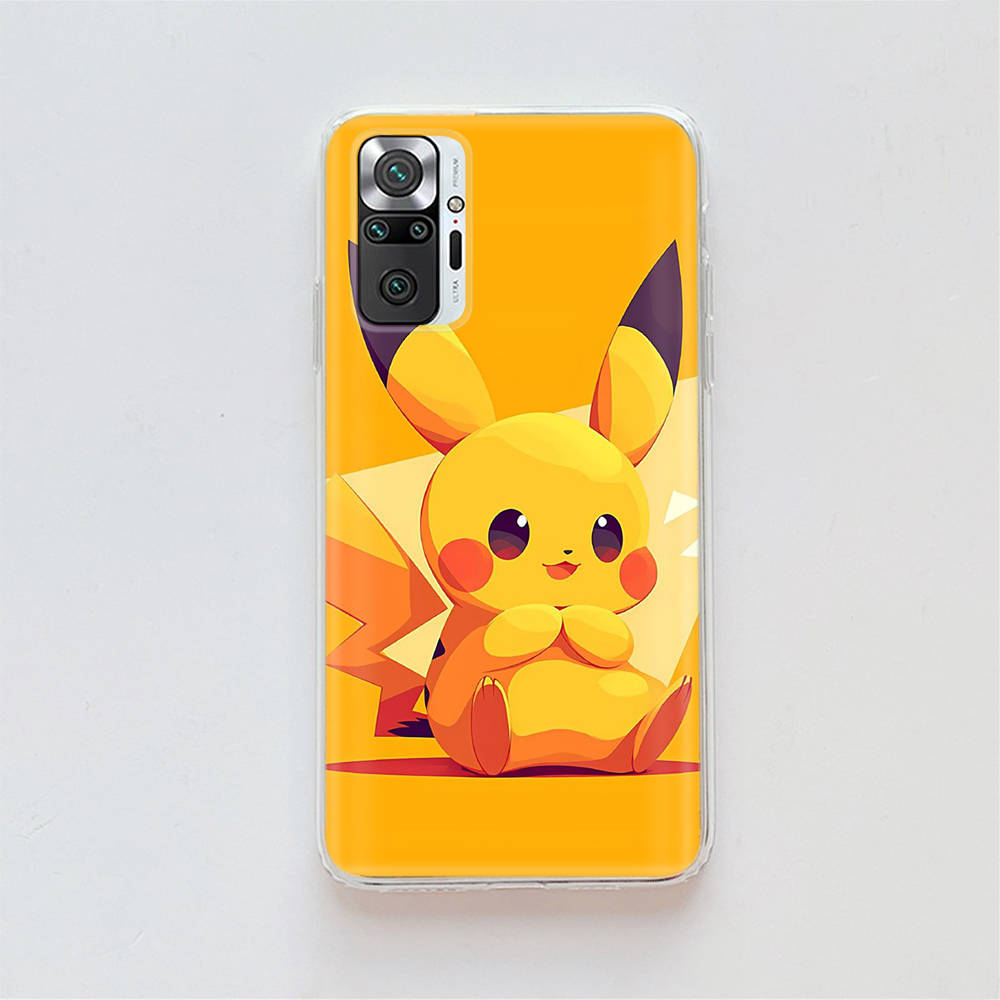 Transparent Case for Samsung A04 A14 A23 A34 A54 M23 M33 M52 M53 Realme Narzo 50 50I 50a Prime C35 C55 C30S 10 9 Pro K-86 Pikachu