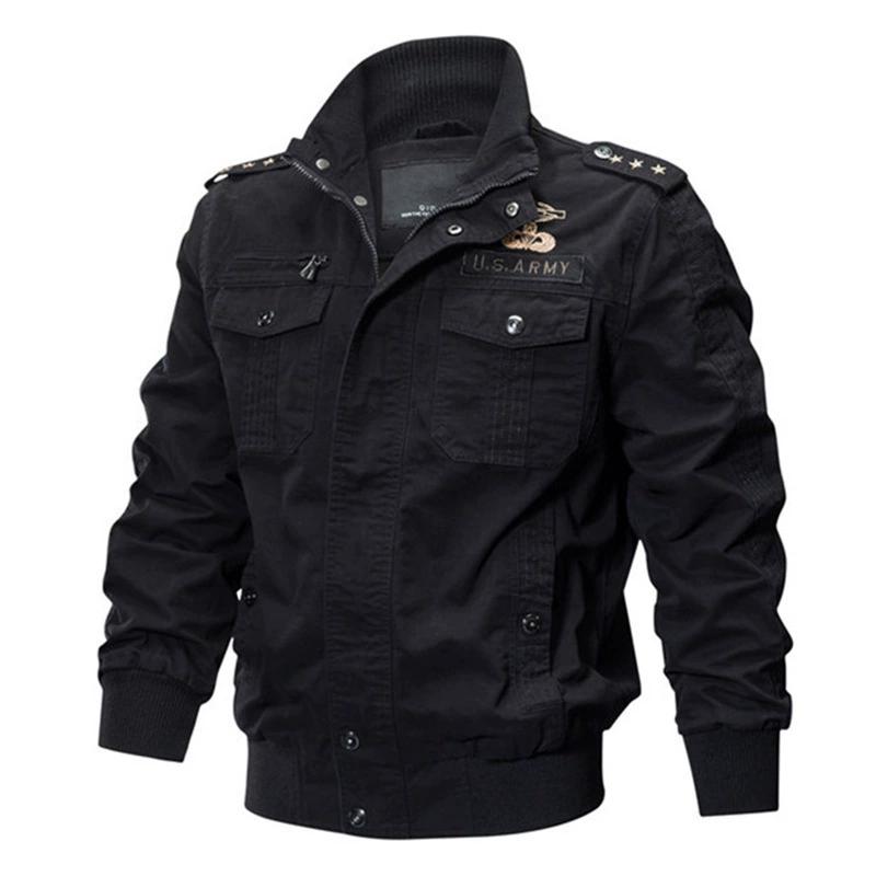 Herren Stehkragen Baumwolle Gewaschen Dicker Mantel für Herbst und Winter, Übergröße Lässige Jacke für Herren