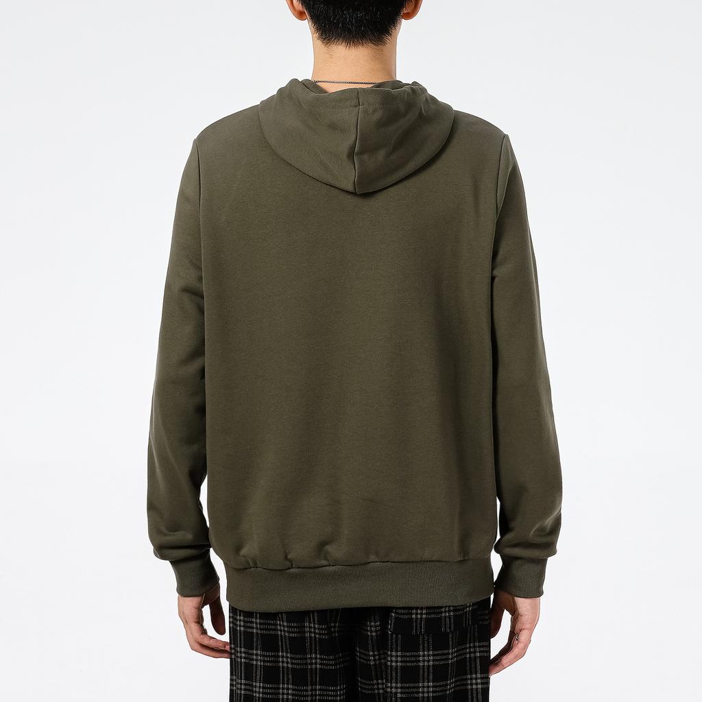 Puma Classics Metallic Logo Print Hoodie Men Sweatshirt Olive-Green 531370-44