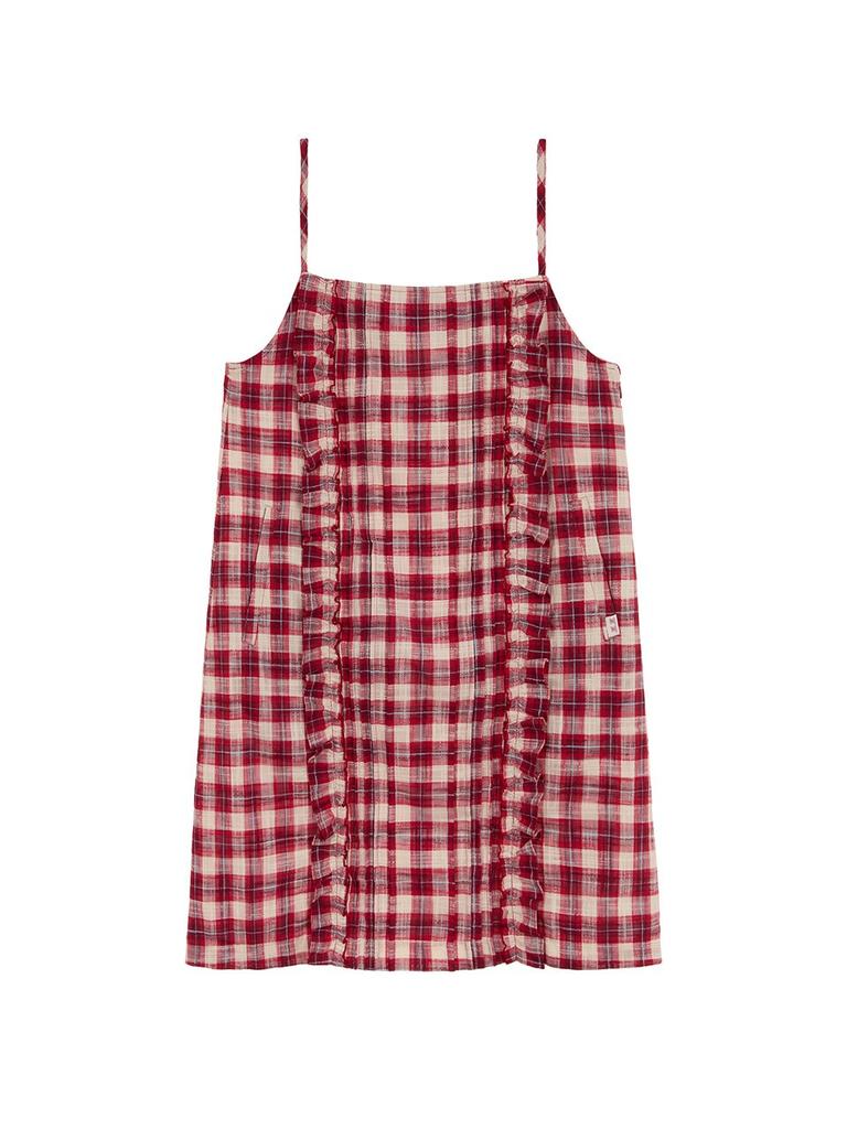 Mwimwieleu Frill Point Check Dress Mu2611Op101M